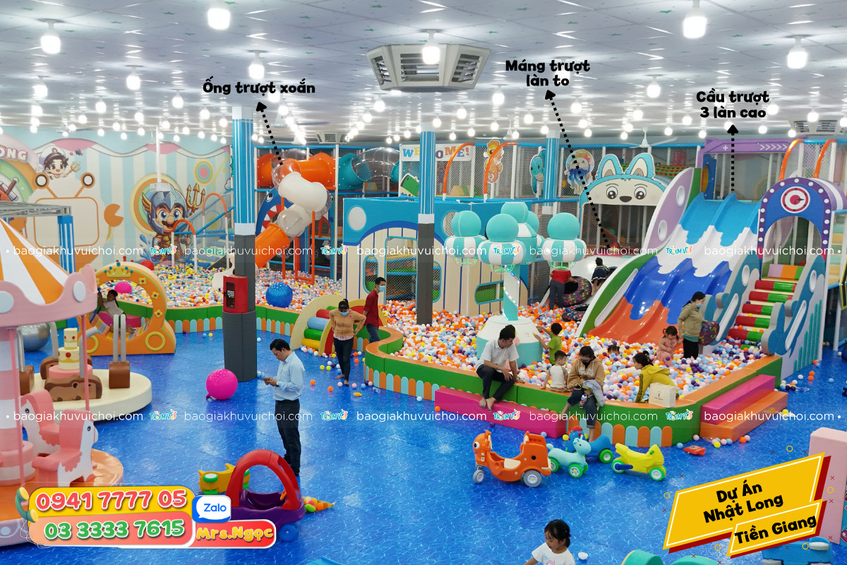 Gợi ý tích hợp đa dạng cầu trượt trong nhà liên hoàn