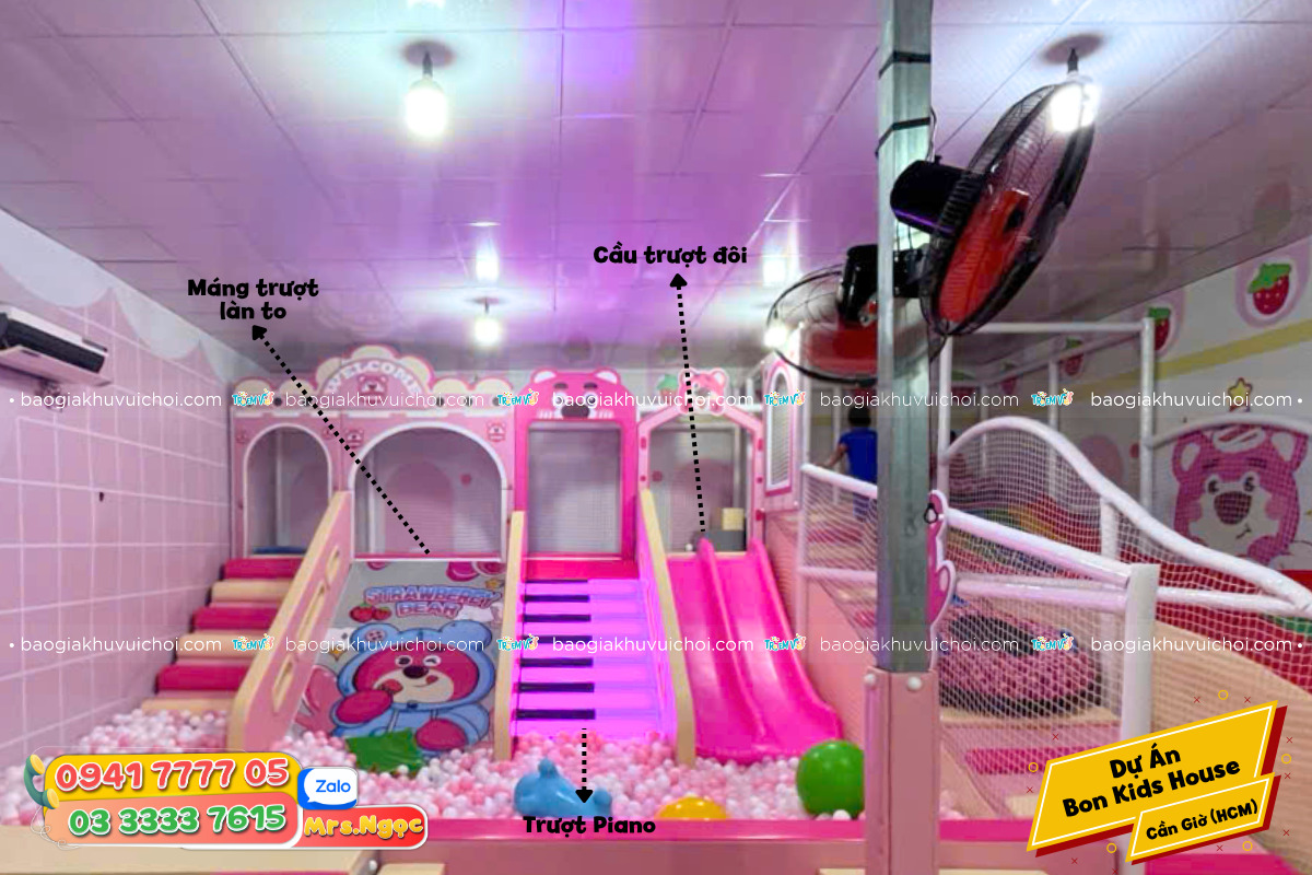 Gợi ý tích hợp đa dạng cầu trượt trong nhà liên hoàn