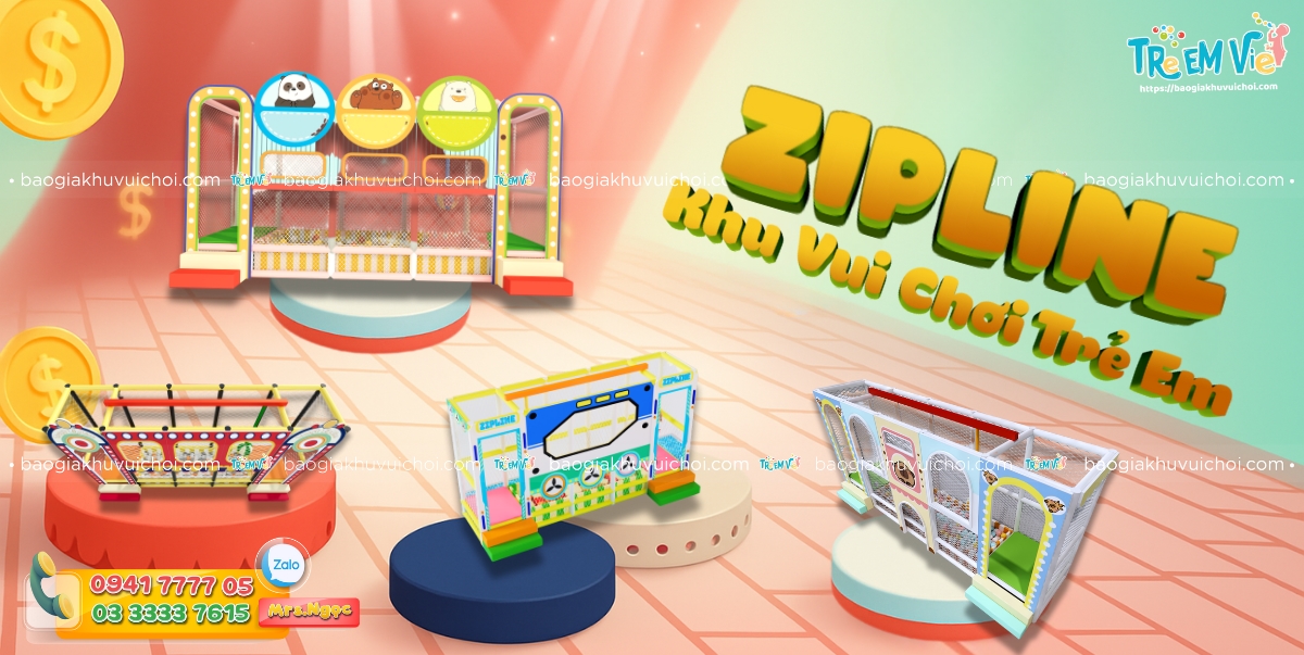 9+ Mẫu Trượt Zipline Khu Vui Chơi Trong Nhà Mới.