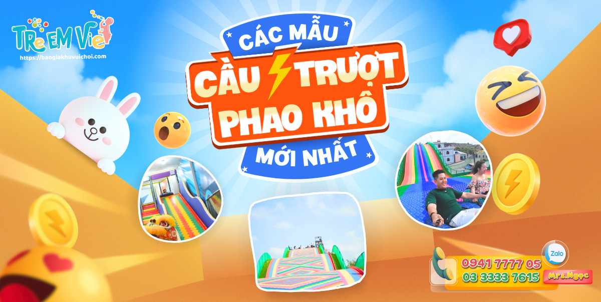 Các mẫu cầu trượt phao khô mới nhất