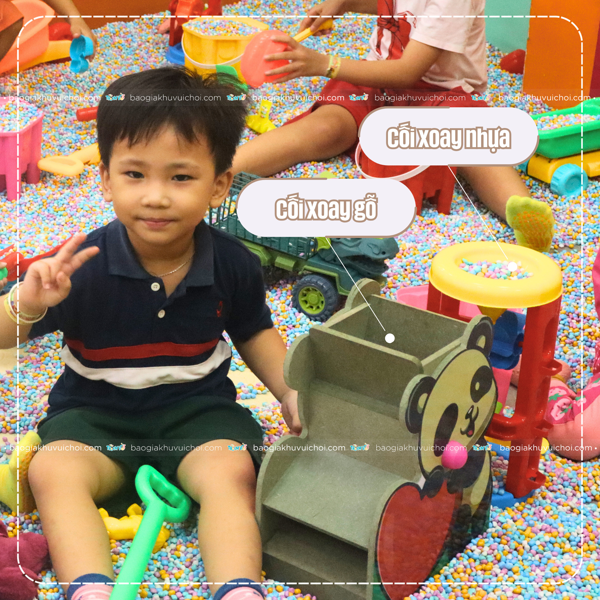Cối xoay hạt - đồ chơi hồ hạt khu vui chơi