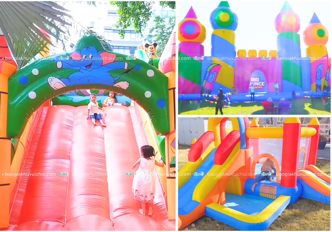 Các mẫu nhà hơi lâu đài cực thích dành cho các bé