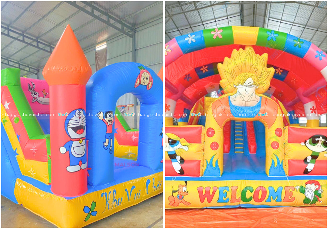 Đa dạng mẫu nhà hơi cho khu vui chơi trẻ em