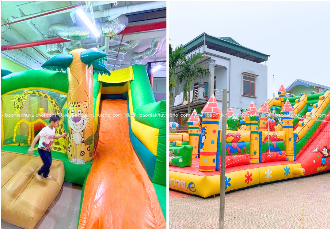 Nhà hơi phù hợp cho khu vui chơi trẻ em trong và ngoài trời