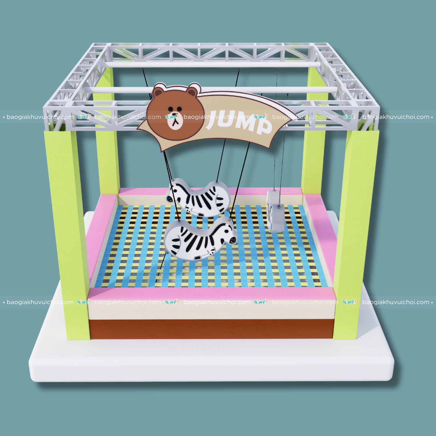 Ngựa Nhún Khu Vui Chơi mô hình