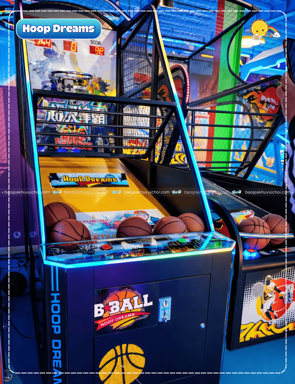 Máy game bóng rổ "Hoop Dreams" thu hút người chơi tại khu vui chơi