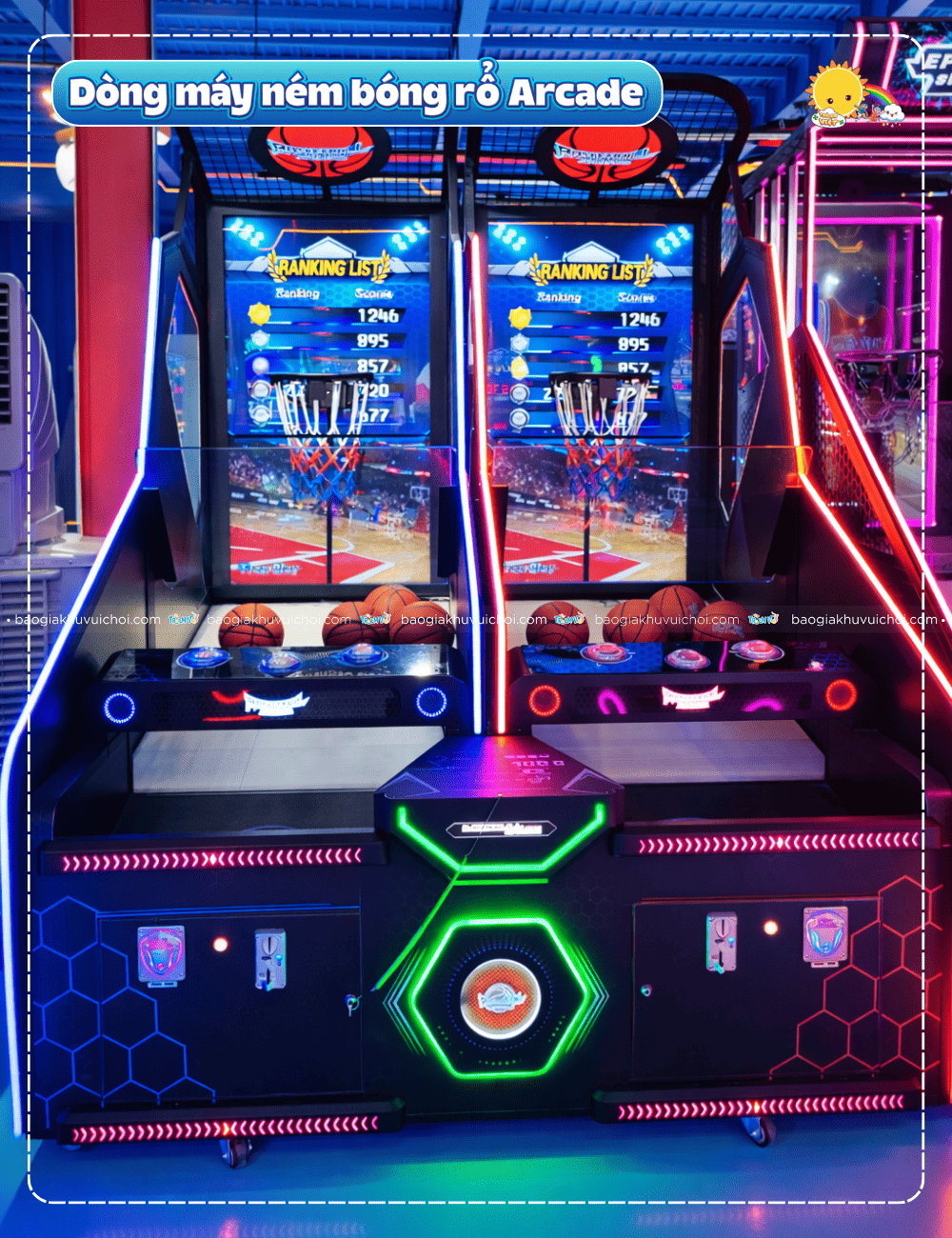 Dòng máy ném bóng rổ Arcade hiện đại