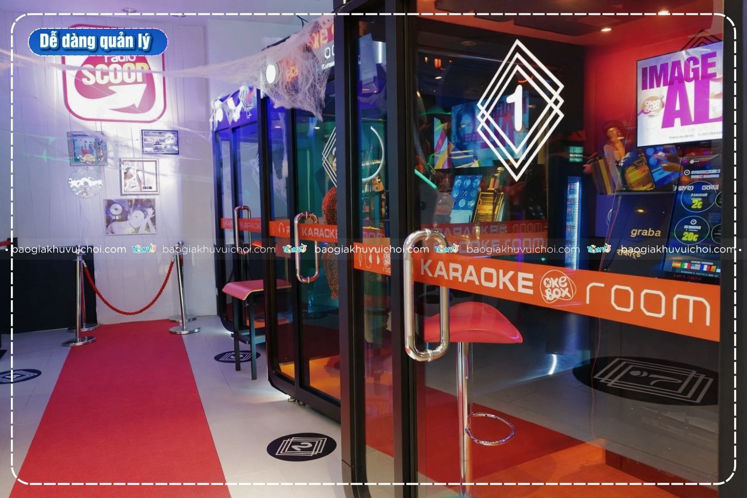 Karaoke Box dễ dàng quàn lý tại trung tâm thương mại - khu vui chơi