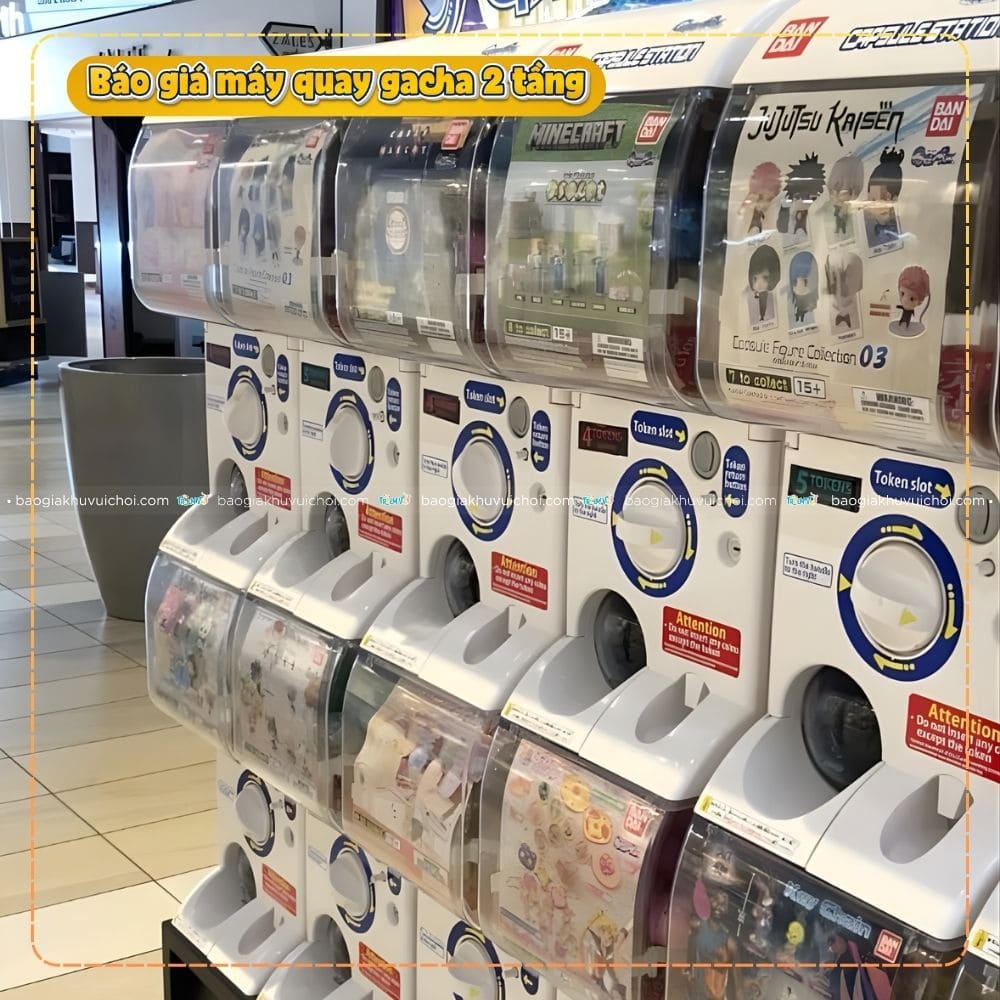 Hẹ thống máy quay gacha 2 tầng tối ưu hóa không gian kinh doanh.