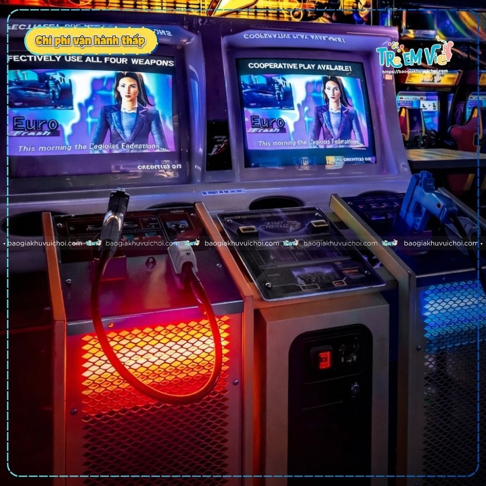 Lắp đặt máy game bắn súng ở khu vui chơi có chi phí vận hàng thấp