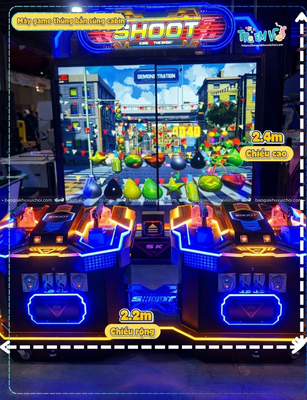 Máy game thùng bắn súng cabin dạng 4 người