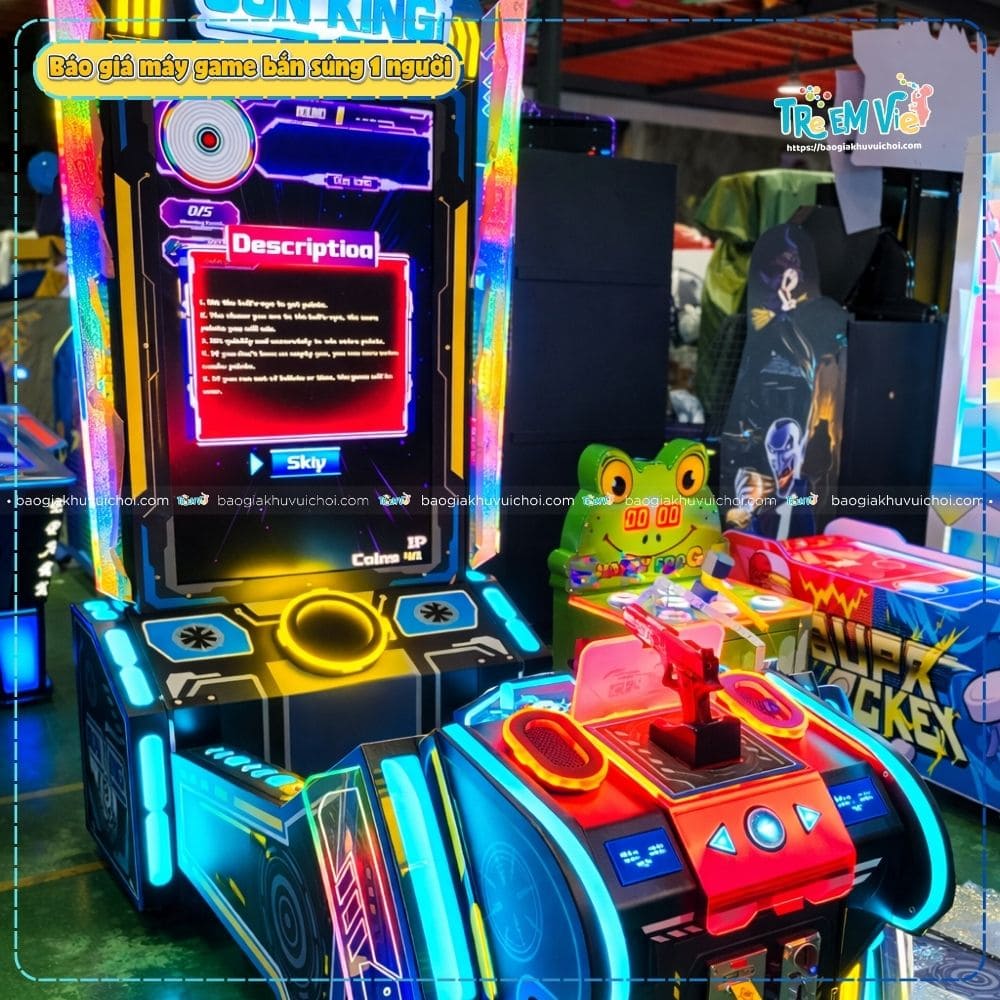 Máy game bắn súng 1 người thu hút nhiều khách hàng tham gia