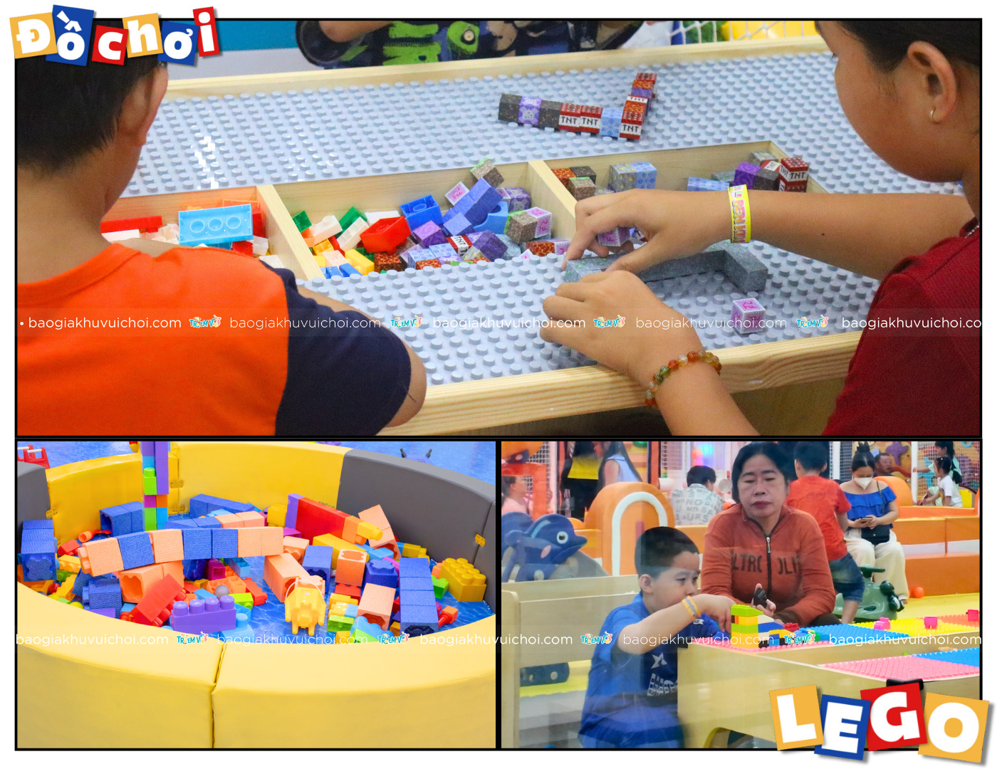Các bé nhỏ chơi lego cần có sự giám sát từ người lớn để đảm bảo an toàn