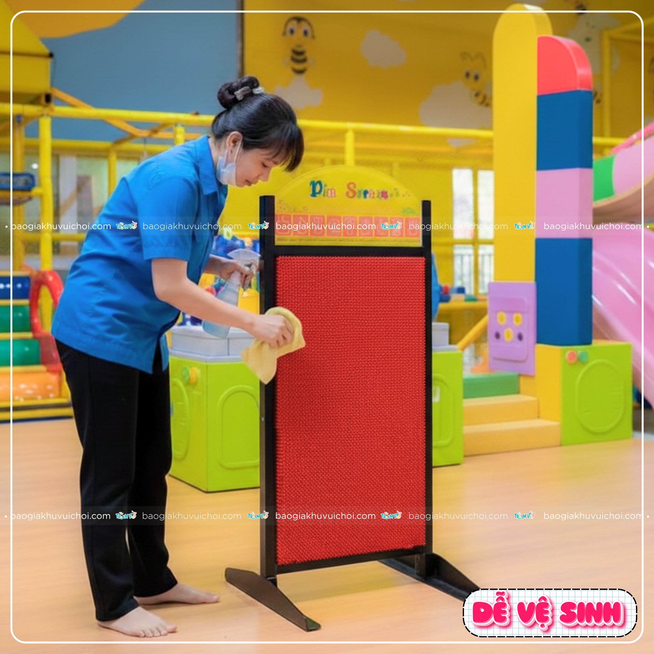 Đồ chơi pinart khu vui chơi dễ vệ sinh