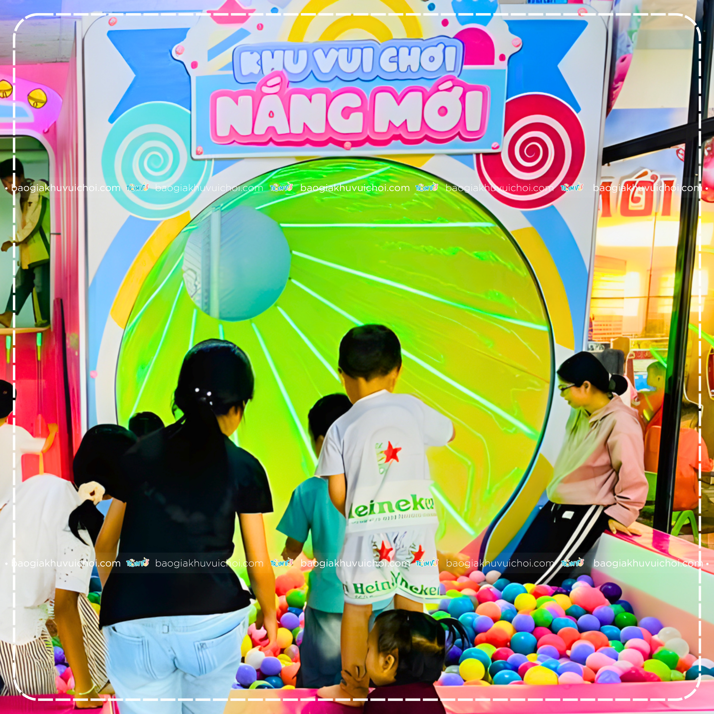 Ống trượt loa khu vui chơi kẹo ngọt