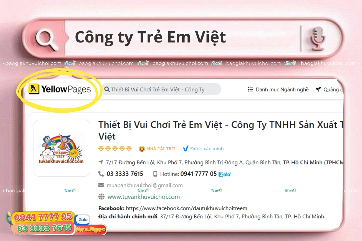 Trẻ Em Việt xuất hiện trên Trang Vàng Việt Nam.jpg