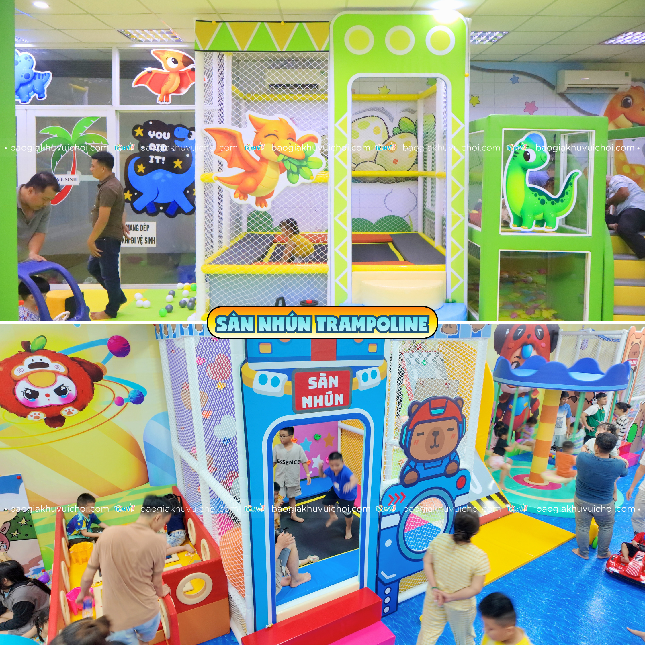Trò chơi giữ thăng bằng - Sàn nhún trampoline