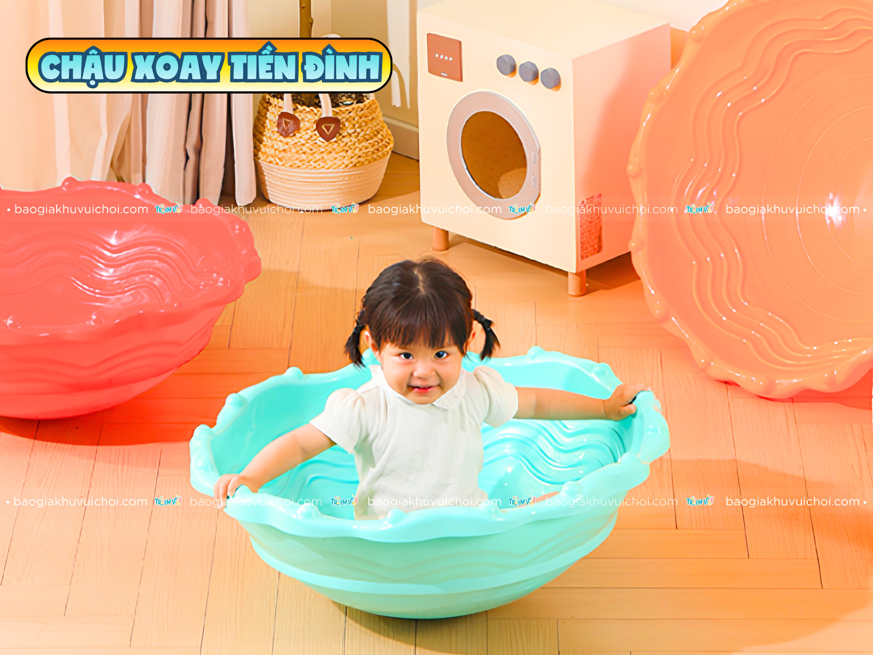 Trò chơi giữ thăng bằng - Chậu xoay tiền đình