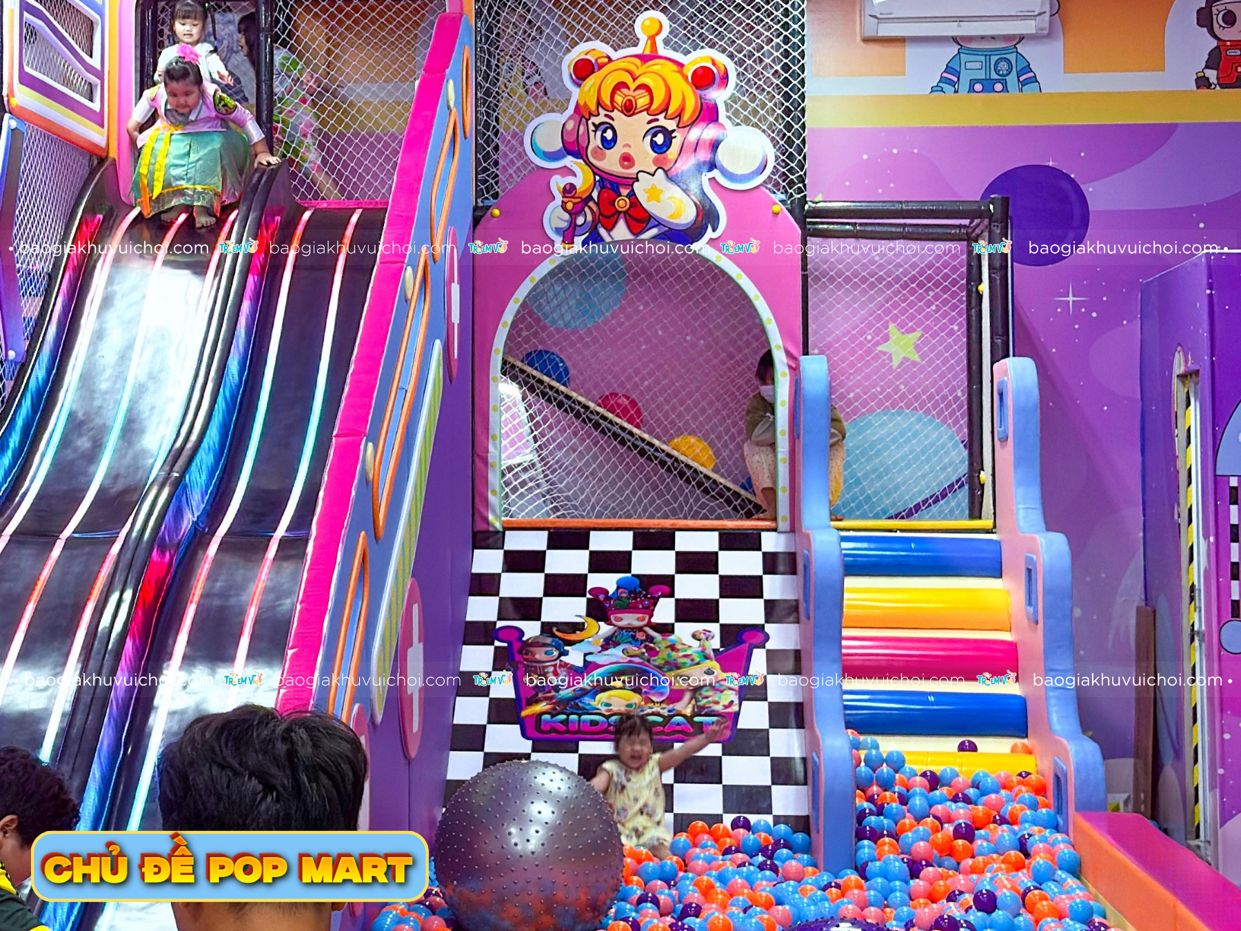 Thiết kế máng trượt làn to chủ đề Pop Mart