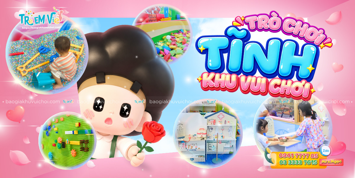 BANNER trò chơi tĩnh cho trẻ tại khu vui chơi trẻ em
