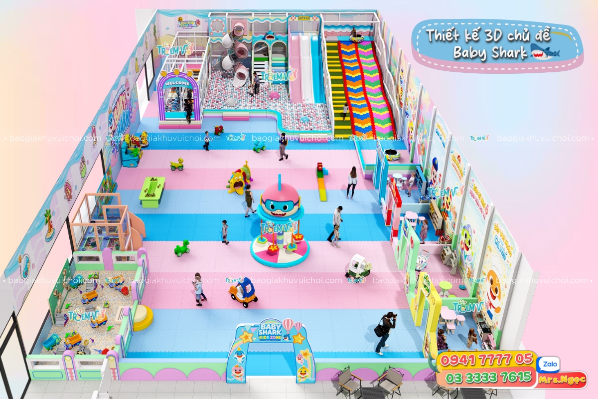 Mô hình 3D thiết kế khu vui chơi trẻ em - chủ đề Baby Shark.jpg