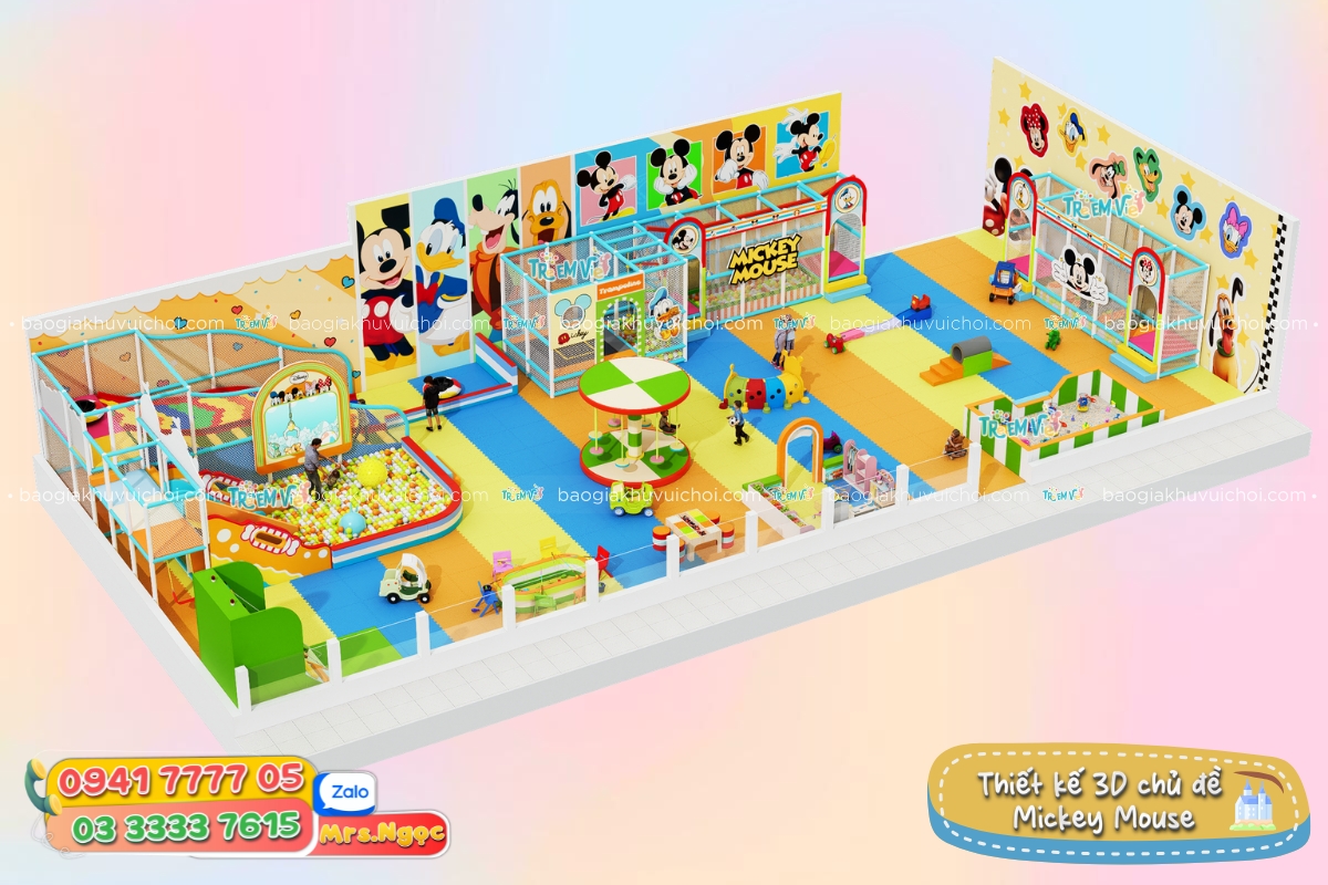 Mô hình 3D thiết kế khu vui chơi trẻ em - chủ đề Mickey Mouse.jpg