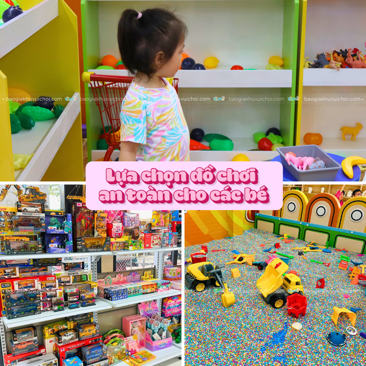 Lựa chọn đồ chơi khu vui chơi với vật liệu an toàn cho trẻ