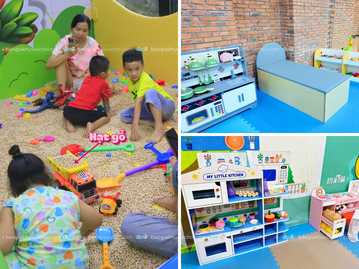 Các loại đồ chơi bằng gỗ thường thấy trong khu vui chơi trẻ em
