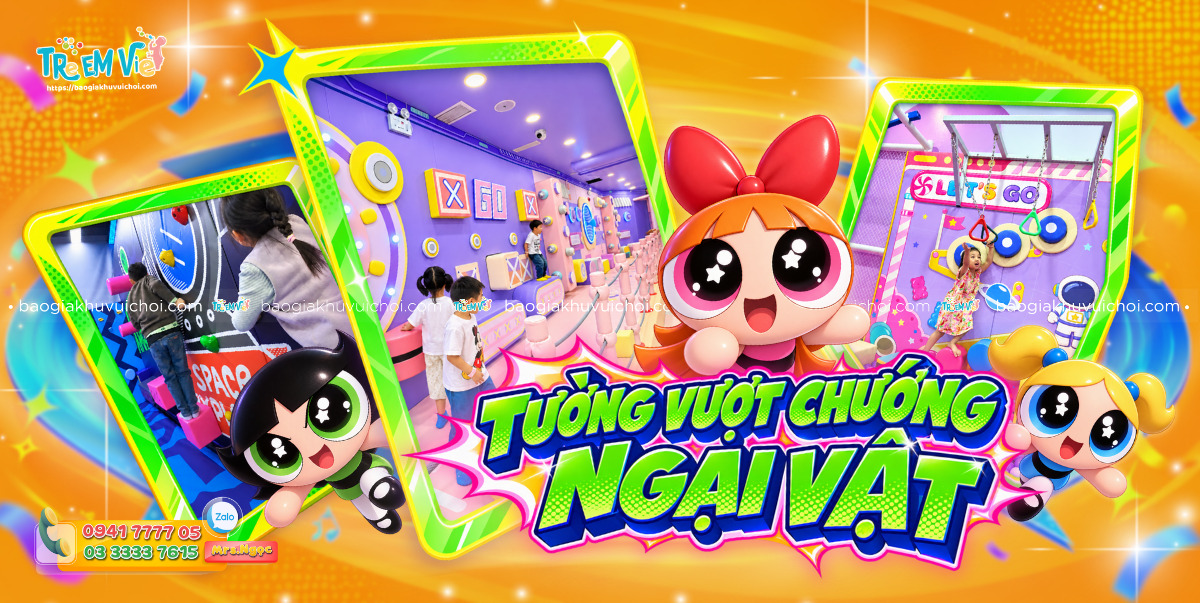 Tường vượt chướng ngại vật cho khu vui chơi trẻ em