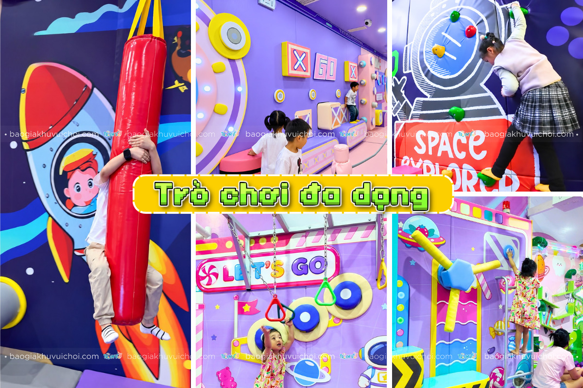 Các chướng ngại vật phổ biến trên tường vượt chướng (tường vận động) khu vui chơi trẻ em