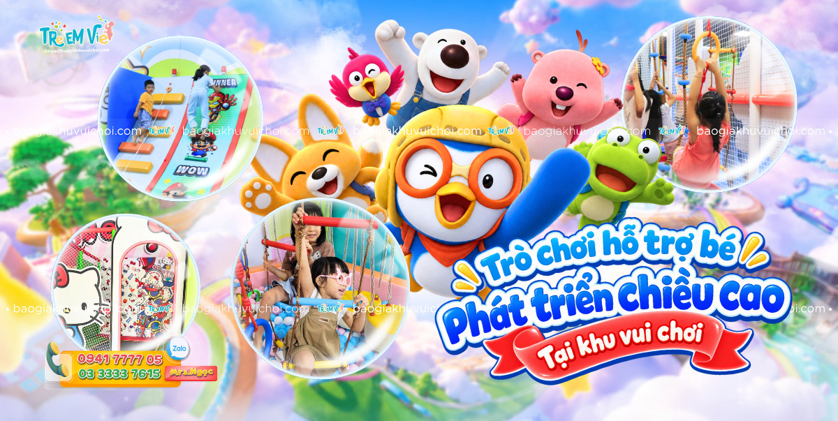 Các trò chơi hỗ trợ phát triển chiều cao cho bé tại khu vui chơi trẻ em